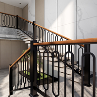 Balustrade de sécurité BODUN en acier galvanisé pour porche, terrasse, escalier, balcon, extérieur et intérieur en fer forgé