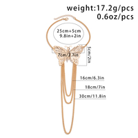 Bracelets de Bras Supérieur Papillon avec Breloques et Longs Glands, Chaînes Tendances pour Femmes, Accessoires de Mode Urbaine, Cadeaux Bijoux