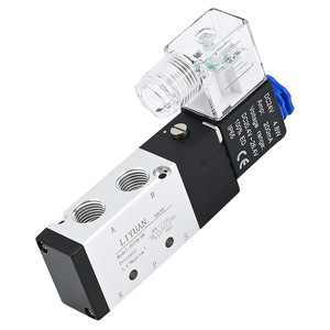 วาล์วโซลินอยด์ Liyuan รุ่น 4V210-08 แบบ 2 ตำแหน่ง 5 ทาง วาล์วควบคุมลม 24V DC - Product Image 1