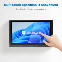 Moniteur tactile capacitif/résistif extérieur lisible par la lumière du soleil haute luminosité moniteur à écran tactile étanche industriel Ip67