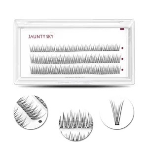 Jaunty Sky 3D Effect Segmented DIY Eyelash Extensions High Quality Super Soft False Mink Color Eyelashes Cluster Eyelashes Kits