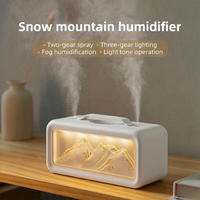 Humidificateur de bureau USB personnalisé avec logo Montagne enneigée – Cadeau promotionnel d'entreprise pour le bureau et la maison