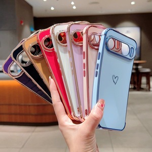 Street Fashion Soft TPU Galvanizado Color sólido con Love Heart Pattern Funda protectora para <span class=keywords><strong>Google</strong></span> Pixel 10 Pixel 9 Pro XL - Product Image 3