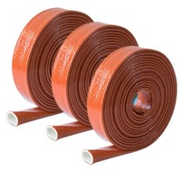 Fibre de verre enduite isolation thermique ignifuge Protection thermique en Fiber de verre manchon anti-feu protecteur de tuyau hydraulique caoutchouc de Silicone