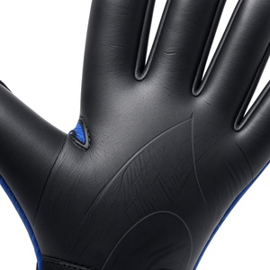 Gants de gardien de but de football respirants, en cuir PU, antidérapants, avec fermeture auto-agrippante réglable, unisexe, logo bleu - Product Image 4