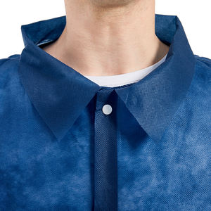 Hubei Haixin 박사 화이트 랩 코트 병원 의류 부직포 방문자 코트 포켓 작업 유니폼 의료 학년 도매 - Product Image 4