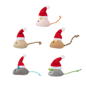 Wholesale Eco-Friendly Cute Christmas Pet Mouse Catnip <b>Plush</b> Toy - Product Image 1