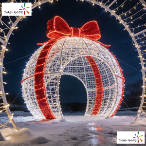 Bolas de luz LED redondas con luces LED para eventos al aire libre, decoración navideña con luces LED - Product Image 3