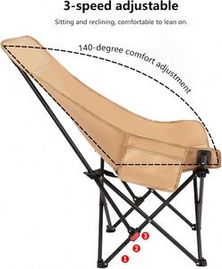 Three Adjustable <b>Beach</b> Outdoor Chairs Stuhl Chaise <b>Foldable</b> Portable for Poolside Comfortable Relaxation Promotion Gift - Product Image 4