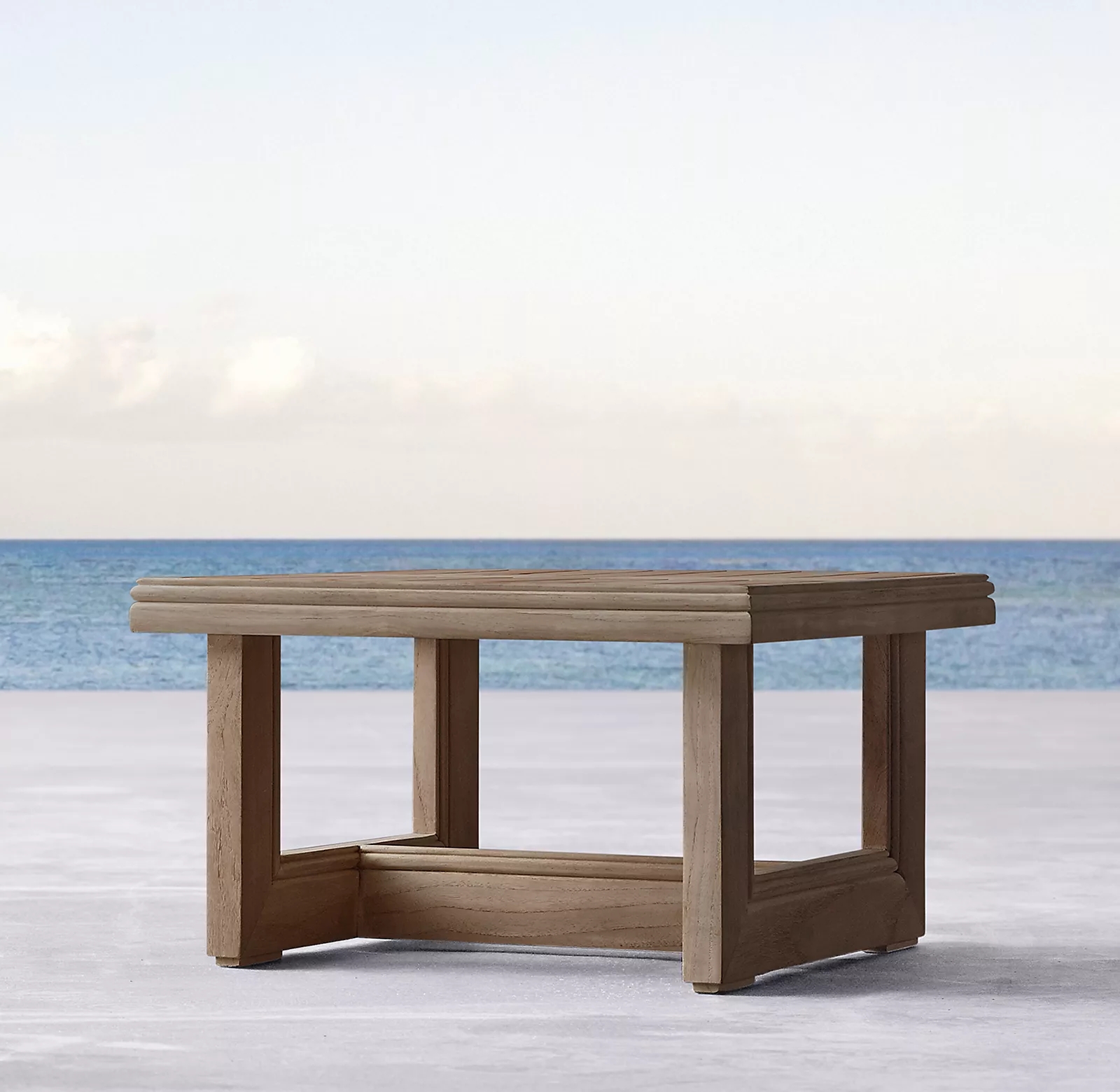 Wonderful outdoor home and garden sigma furniture set  cane  teak wood side table