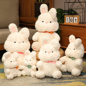 Peluche de Animales de Granja Ultra Suave de 28 cm - Compañero Reconfortante - 3 Colores Surtidos - ¡Oferta! Conejito con Lazo - Product Image 6