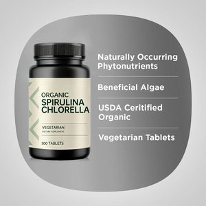 Prix de gros OEM Marque privée 100% pur biologique de qualité alimentaire HALAL <span class=keywords><strong>500</strong></span> <span class=keywords><strong>comprimés</strong></span> 1000mg <span class=keywords><strong>Spiruline</strong></span> Chlorelle pour adultes - Product Image 3