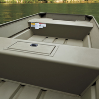 Bateau de pêche en aluminium 16 pieds Jon, petit bateau Jon à fond plat à vendre