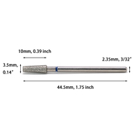 Fraise à ongles diamantée conique professionnelle de qualité supérieure, fraises diamantées en acier dentaire, coupe-cuticules, lime à ongles électrique, vente en gros d'usine