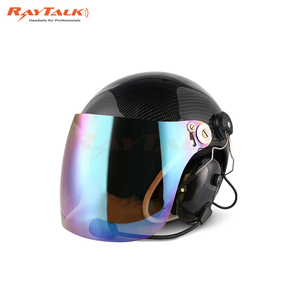 Sợi Carbon Mũ bảo hiểm với XLR 5-Pin Cáp hàng không Tai nghe cho dù lượn <span class=keywords><strong>paramotor</strong></span> nhảy dù khác cực thể thao - Product Image 3