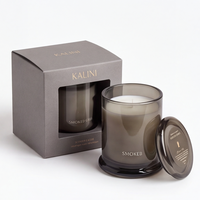 Pot à bougie en verre personnalisé de luxe de 16 oz avec boîte d'emballage pour la fabrication de bougies, emballage cadeau et décoration intérieure