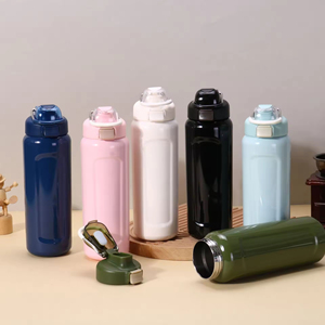 Nouvelle gourde sportive en acier inoxydable 304, isolée sous vide, portable, pour activités de montagne, avec couvercle à clapet, pour boire directement - Product Image 1