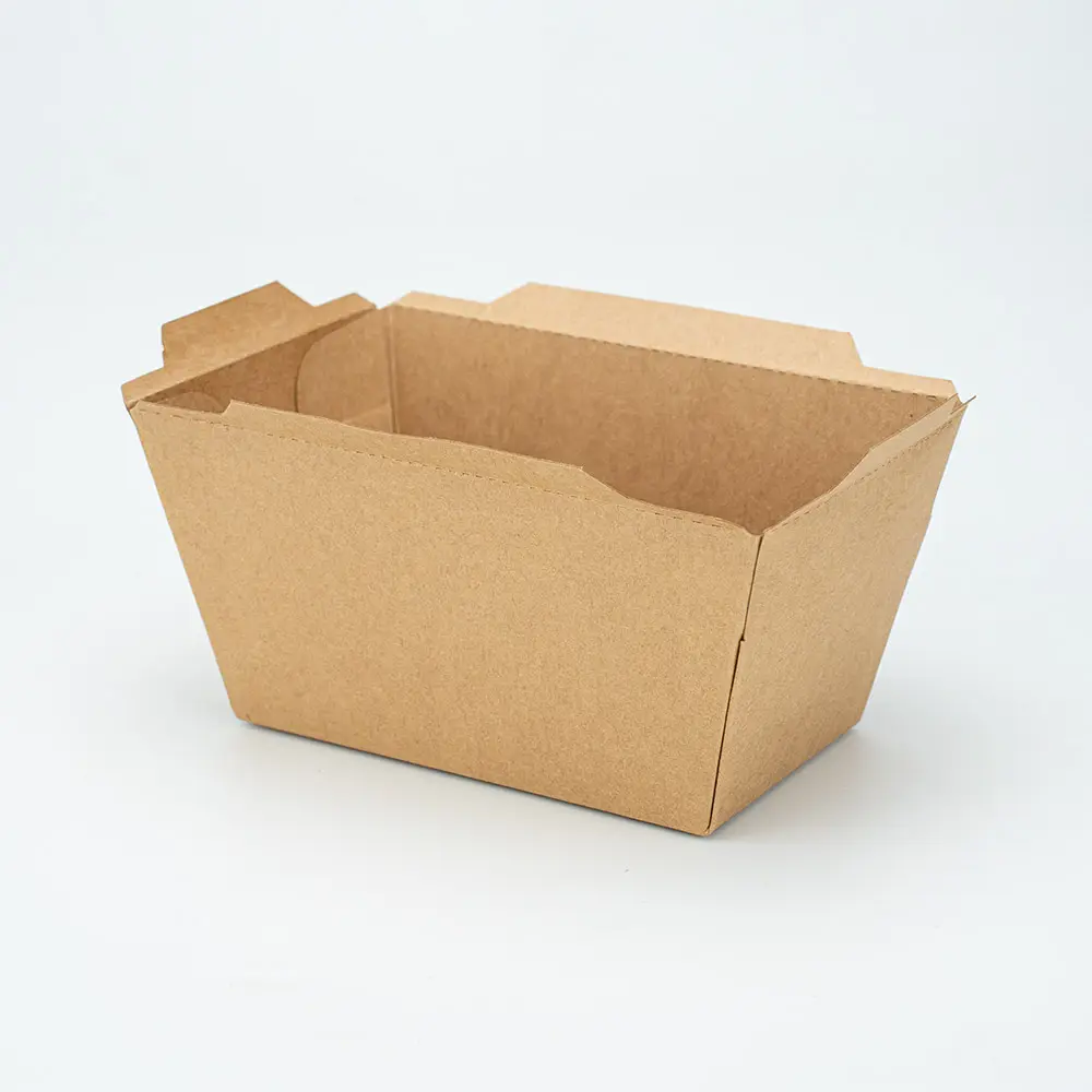 도매 과일 직사각형 테이크 어웨이 박스 크래프트 종이 투명 애완 동물 뚜껑과 도시락 샐러드 포장 상자
