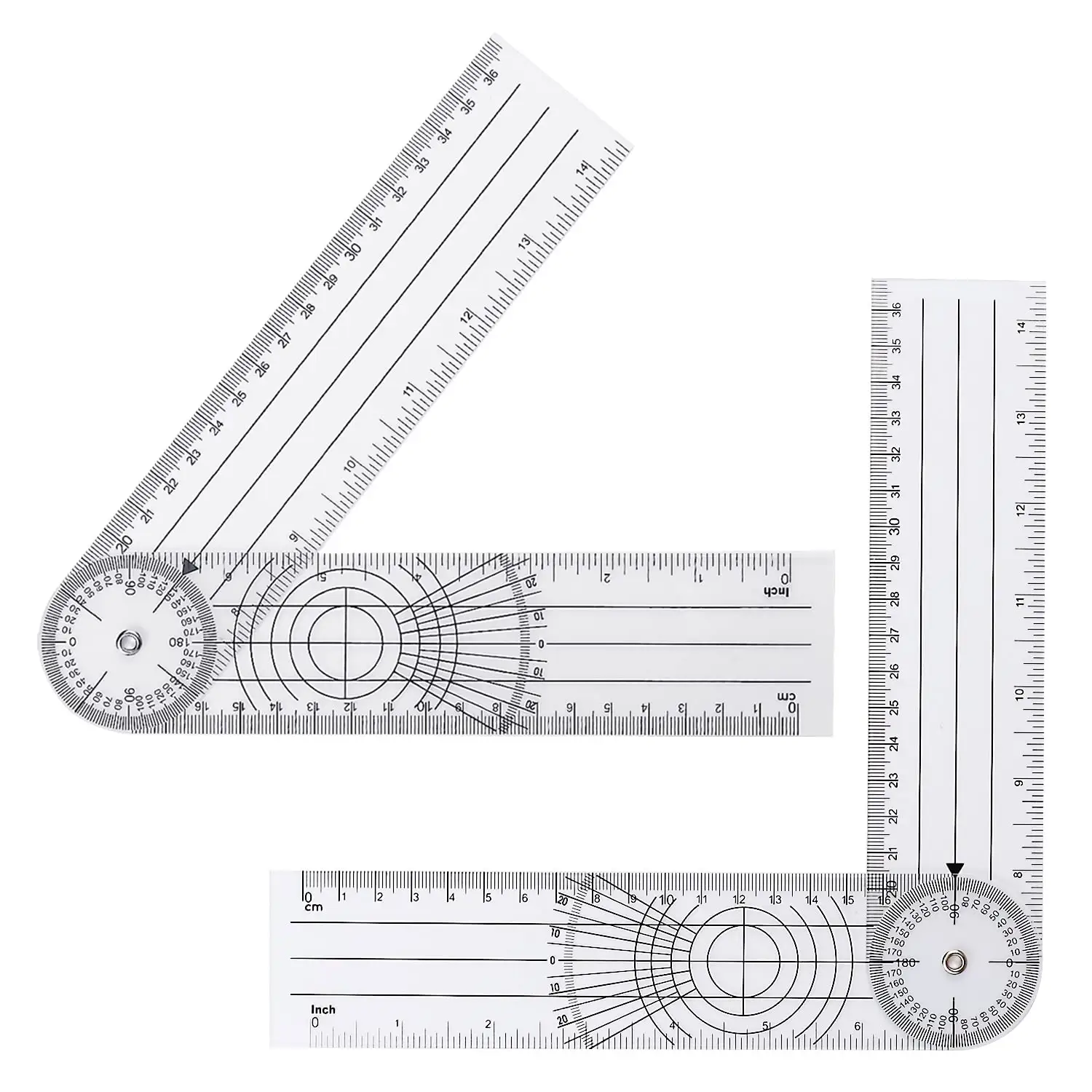 Nhựa goniometer rõ ràng nhanh chóng góc thước đo góc công cụ tìm Cai Trị cho trường văn phòng đo vẽ sinh viên làm việc