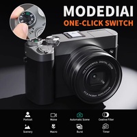 Appareil photo numérique professionnel sans miroir 5K/4K avec double écran tactile IPS de 3,6 pouces et lumière d'appoint LED intégrée pour la photographie et la vidéo