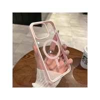 Étui antichoc transparent souple en TPU+PC avec anneau magnétique pour 16/15/14/13/12 Pro Max Plus