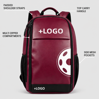 Sac à dos de pickleball personnalisé avec compartiment à chaussures, grande capacité, sac de rangement pour équipement sportif, poche pour bouteille d'eau