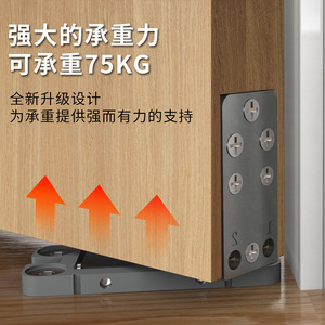 Charnières cachées en alliage d'aluminium à installation dissimulée pour portes, charnières supérieures et inférieures avec amortissement - Product Image 3
