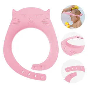 Produits de bain pour bébé Chapeau de douche de bébé réglable Protection imperméable des oreilles et des yeux Bonnet de douche de bébé en silicone