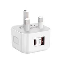 Bon marché, boîtier de chargeur A + C, prise US/EU/UK, charge rapide, bloc de chargeur QC3.0 Type C pour Iphone pour Huawei