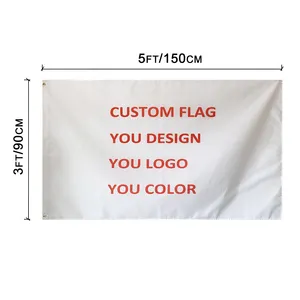 All Color Printing Wholesale Polyester Flying Custom Flags And Banners