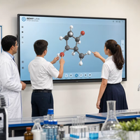 REMYLINK Écran LCD plat 4K anti-reflet de 55 pouces à double système pour les écoles et les réunions Tableaux interactifs portables