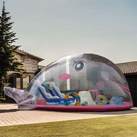 Aire de jeux gonflable transparente sur mesure pour enfants, dôme gonflable transparent avec fosse à balles pour événements et parcs d'attractions
