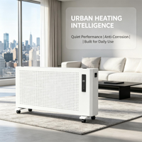 Chauffage électrique sans fil en acier inoxydable 1500W avec télécommande, signal longue portée, conception anti-interférence puissante, usage hospitalier