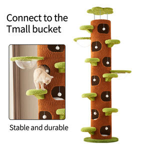 برج شجرة القطط على شكل غابة ولعبة قطط بتصميم كرتوني من الفوم الصديق للبيئة للمنازل متعددة الطوابق، عالي ومتين - Product Image 5