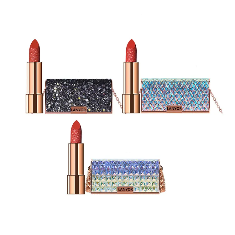 Matte Lipstick Novel Sexy Lip Stick Gril Accessories Mini Fashion Decoration Chain Bag Lipstick