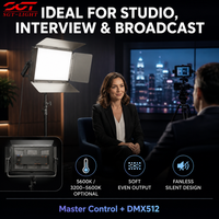 150W LED-Panelleuchte 3200K 5600K Einstellbares Studio-Videolicht DMX-Steuerung Hoher CRI für TV-Fotografie und Events