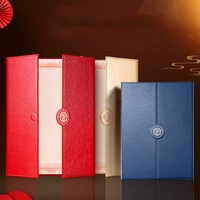 Carpeta de Cuero Vegano para Certificados, con Cierre Magnético Redondo, Logotipo Estampado en Oro, Cubierta Rígida para Diplomas