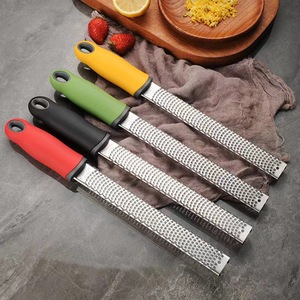 Hot Stainless Steel Handheld <strong>Fine</strong> Zesters <strong>Graters</strong> Lemon Zester Citrus Zester Cheese <strong>Grater</strong> with Clean Brush - Product Image 2