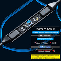 Nouveauté : Chargeur sans fil 2-en-1 18W pour voiture avec tapis antidérapant et lumière colorée, câble USB 1m inclus