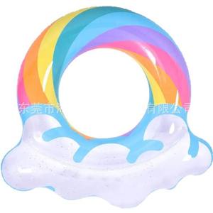 जिलोंग B01 inflatable स्विमिंग रिंग 35002 ग्लिटर इंद्रधनुष बादल और इंद्रधनुष आकार इनटेक्स पूल बेबी इंद्रधनुष क्लाउड इंफ्लेटेबल कॉलर - Product Image 5
