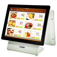 Système de point de vente (PDV) tout-en-un 15,6 pouces pour restaurant, Windows 7-11, Android 11-14, Google GMS Play Store, NFC, imprimante QR, ISEE/OEM/ODM, 3 ans