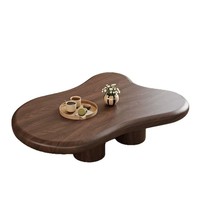 Table basse en bois massif en forme de nuage, salon, style moderne minimaliste, écologique, avec rangement, petite taille