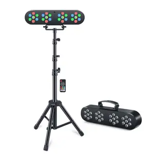 Luz de suporte de DJ RGB 3 em 1 para bola mágica, laser UV e luz estroboscópica de discoteca para uso em festas de casamento e concertos, mini barra de efeitos de palco