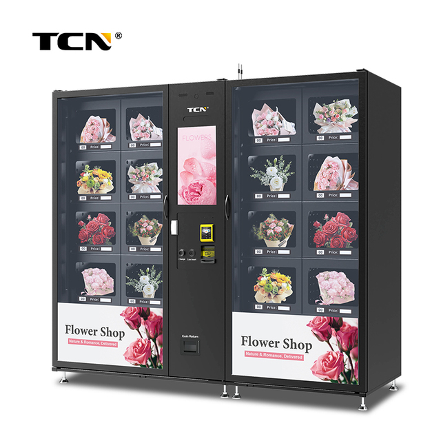 TCN OEM/ODM Supplier Smart Locker Fresh Flower Vending Machine With Cooler