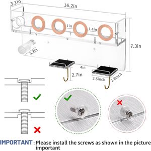 Support mural organisateur accessoires de stockage Compatible Airwrap Styler sèche-cheveux supersonique comprend des crochets de support accessoires - Product Image 6