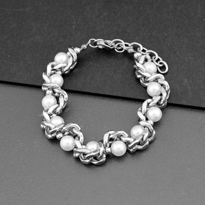 2026 New Simple Popular Design Handmade Pearl <b>Beaded</b> <b>Bracelet</b> Titanium Steel Light Luxury Women's <b>Bracelets</b> Fashion Jewelry - Product Image 5