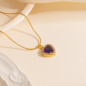 Collar de Acero Inoxidable para Mujer, Modelo 2026, con Colgante en Forma de Corazón, Oro 18K - Product Image 4