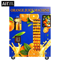 Machine à jus d'orange frais automatique de qualité commerciale avec double fenêtre, scellage intelligent des gobelets, écran tactile et prise en charge SDK multiple