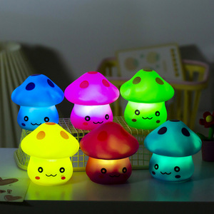 Mushroom <b>Night</b> <b>Light</b> <b>Led</b> Tap Control Multicolored Home Children Gift - Product Image 4