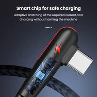 120W USB auf Typ-C Kabel 90 Grad Winkel Handy Schnellladekabel Geflochtenes Kabel für Laptops Gaming-Geräte